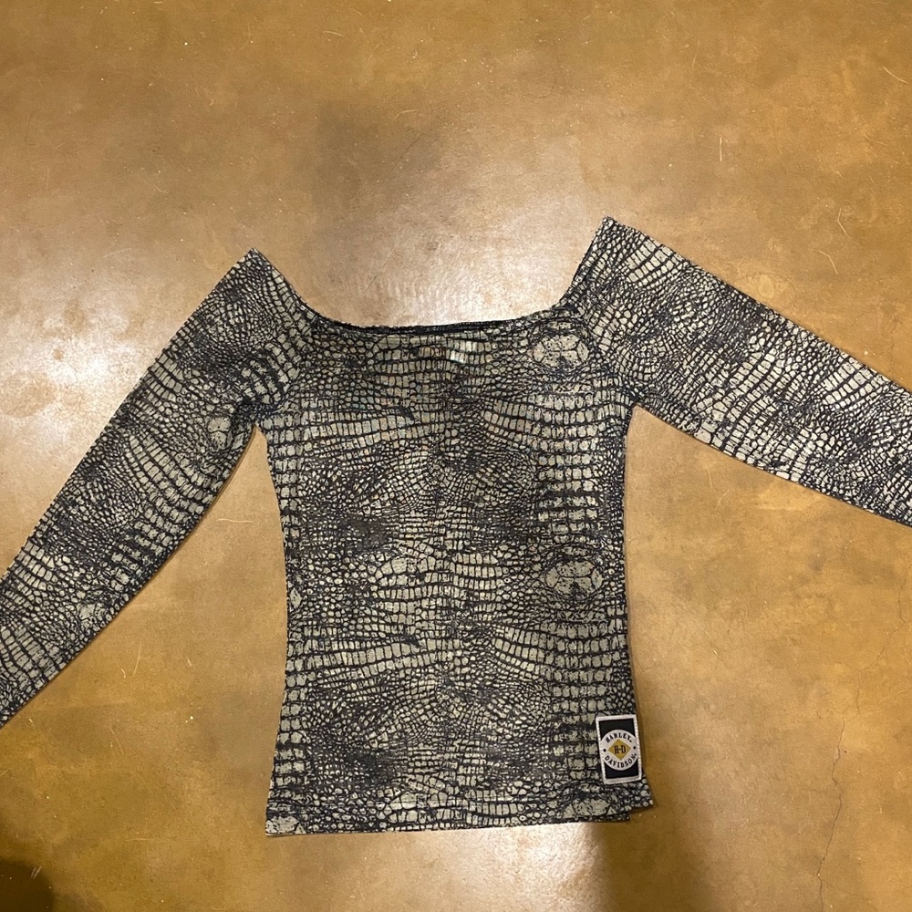 Never worn! Y2k mesh harley davidson top